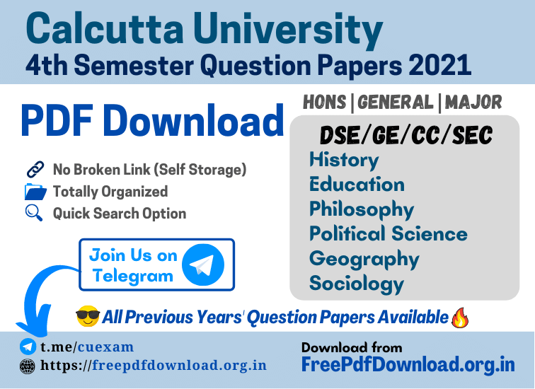 CU Exam Question Papers 4th Semester 2021
