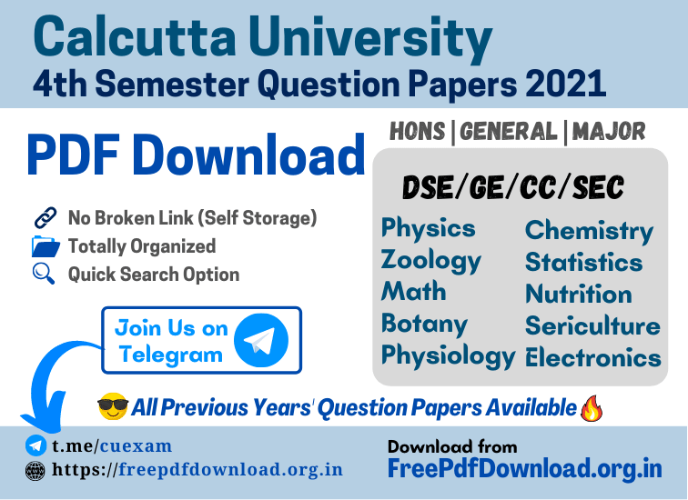 CU 4th Semester Exam 2021 Question Papers